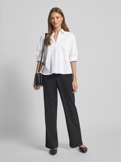 Luisa Cerano Bluzka o kroju regular fit z dekoltem w serek Złamany biały 1