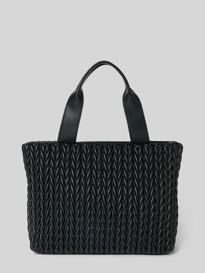 HUGO Torba na ramię z efektem plecionki Czarny 4