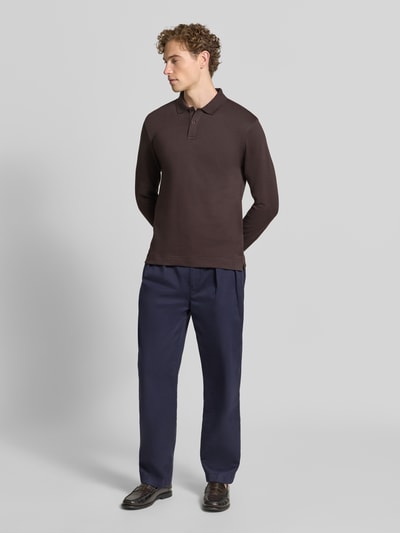 Christian Berg Men Regular Fit Poloshirt aus reiner Baumwolle Schoko 1