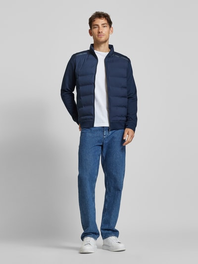 Fynch-Hatton Steppjacke mit Stehkragen Marine 1