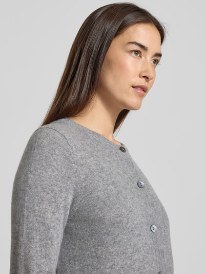 Christian Berg Woman Kurtka z dzianiny z kaszmiru z okrągłym dekoltem Grafitowy melanż 3