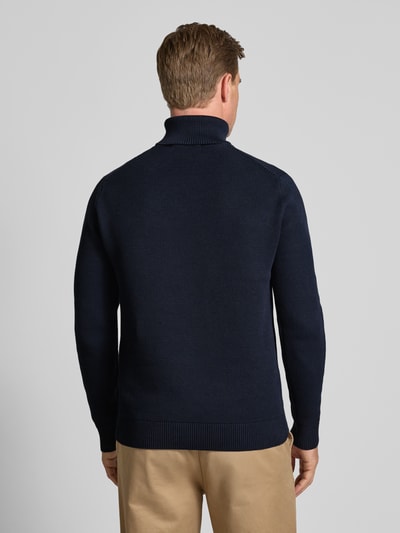 SELECTED HOMME Golf o kroju regular fit z czystej bawełny model ‘DANE’ Ciemnoniebieski 5