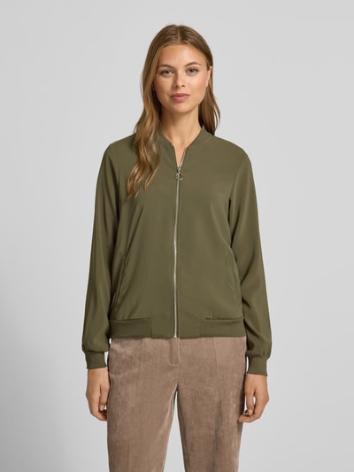 Vero Moda Regular fit blouson met opstaande kraag, model 'COCO' Olijfgroen - 4