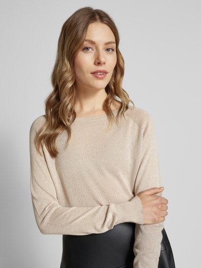 ZABAIONE Strickpullover mit Rundhalsausschnitt Beige Melange 3