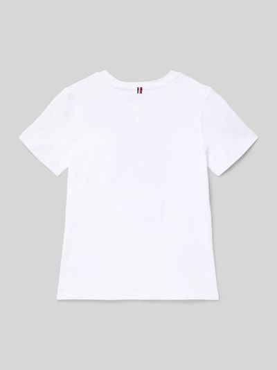 Tommy Hilfiger Teens Regular Fit T-Shirt aus reiner Baumwolle Weiss 3