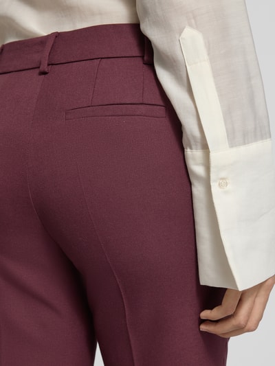 Jake*s Collection Straight Fit Stoffhose mit Viskose-Anteil Aubergine 3