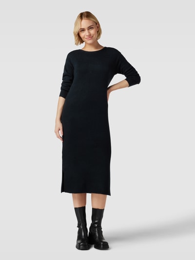 Vero Moda Strickkleid mit geripptem Rundhalsausschnitt Modell 'LEFILE' Black 4