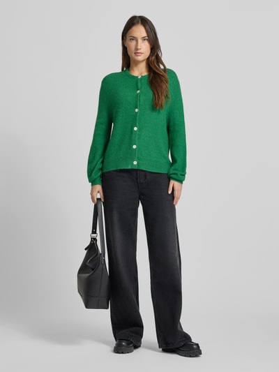 b.young Strickjacke mit Knopfleiste Modell 'NIMMA' Gruen 1