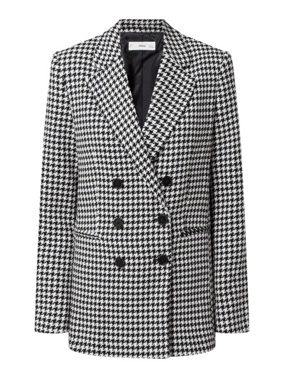 Mango Longblazer mit Hahnentritt Modell 'Meghan' Weiss 2