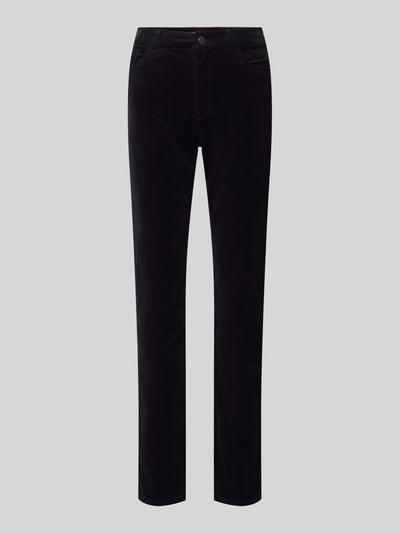 Christian Berg Woman Straight Fit Jeans aus Baumwoll-Mix in Cord-Optik Black 1
