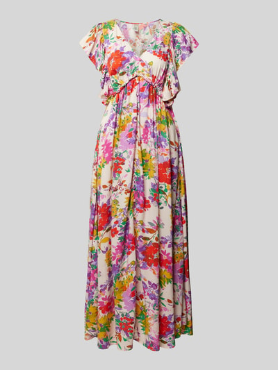 YAS Długa sukienka z wiskozy model ‘Briella’ Różowawy 2