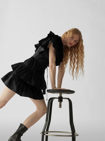 Les Coyotes de Paris Minikleid mit Volants Schwarz 6