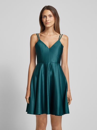 Jake*s Cocktail Cocktailkleid mit V-Ausschnitt Dunkelgruen Melange 4