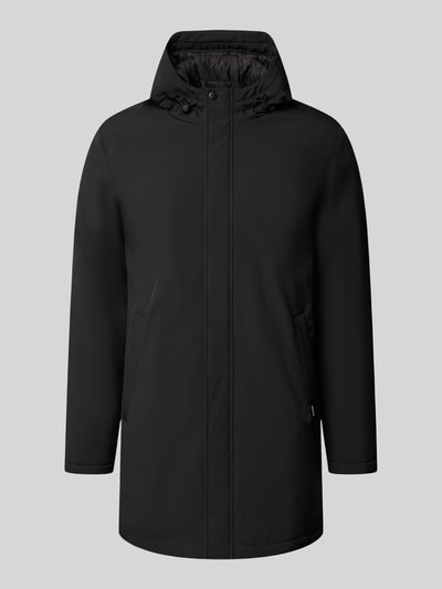 Produktfoto, Jacke mit Eingrifftaschen Modell 'Madeston' von Matinique, Schwarz, Material-Mix mit Stretch, verdeckter Reißverschluss