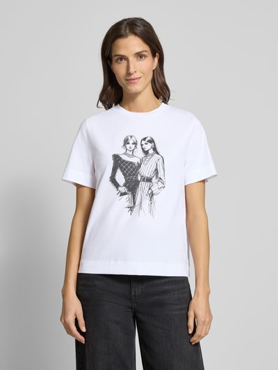 Rich & Royal T-shirt met motiefprint Wit - 4