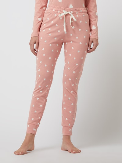 Jake*s Casual Pyjama-Hose mit Allover-Muster  Rose 4