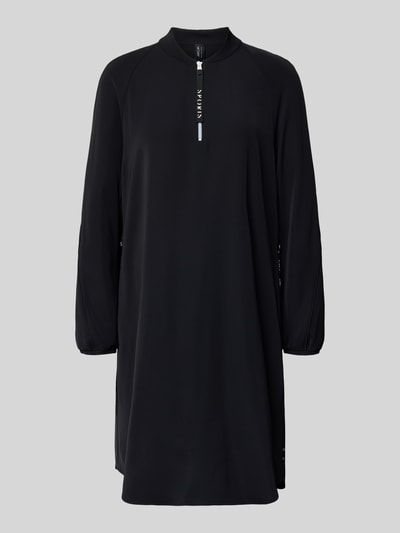 Marc Cain Knielanges Kleid mit geripptem Stehkragen Black 2