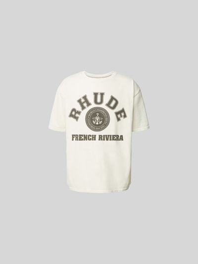 RHUDE Oversized T-Shirt mit Rundhalsausschnitt Offwhite 2