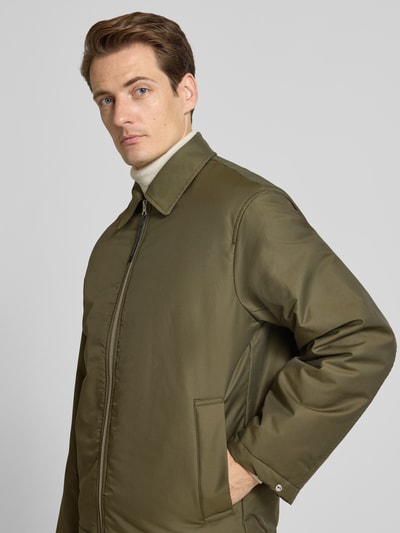 SELECTED HOMME Relaxed fit blouson van katoenmix, model 'CEDRIC' Olijfgroen - 3
