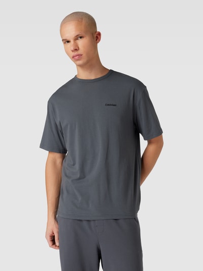 Calvin Klein Underwear T-shirt met labelstitching Donkergrijs - 4