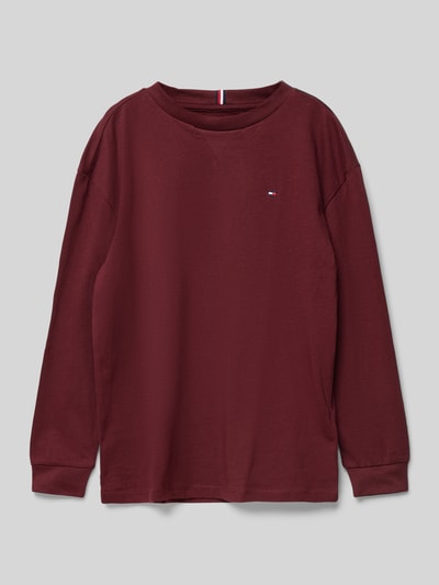 Tommy Hilfiger Teens Longsleeve mit Label-Stitching Bordeaux 1