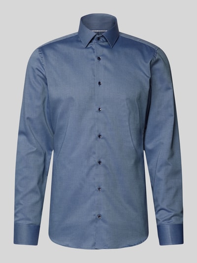 Eterna Slim Fit Business-Hemd mit Kentkragen Bleu 1