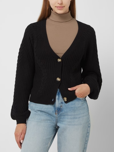 Only Cardigan mit Zopfmuster Modell 'Rosie'   Black 4