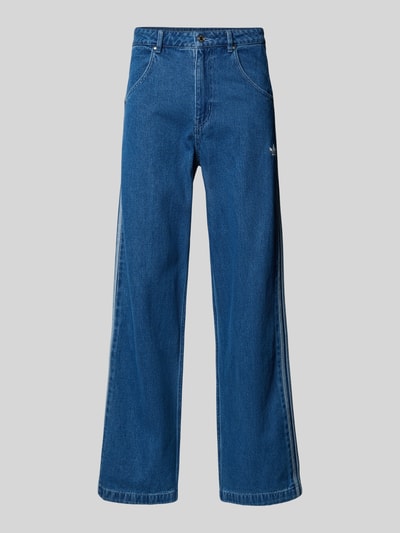 adidas Originals Regular fit jeans met labelstitching Jeansblauw - 2