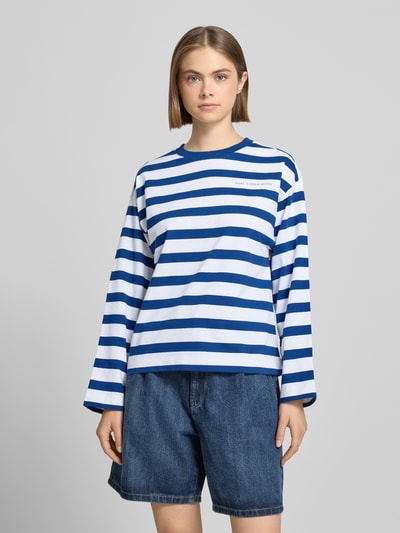 Marc O'Polo Denim Longsleeve met ronde hals Koningsblauw - 4