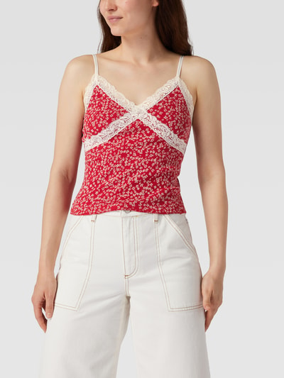 Review Crop top met kant Rood - 4