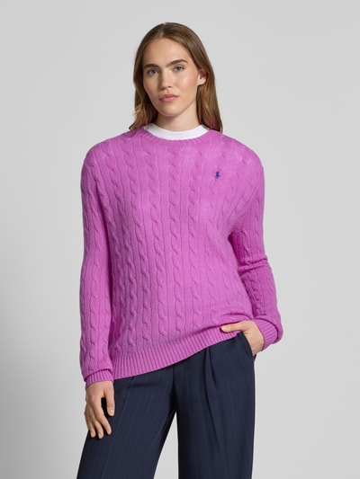 Polo Ralph Lauren Wolen pullover van een mix van lanawol en kasjmier Paars - 4
