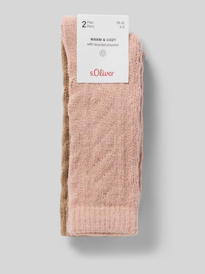 s.Oliver RED LABEL Socken mit Flechtmuster Rosa 3