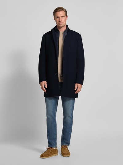 Roy Robson Płaszcz ze stójką Granatowy 1