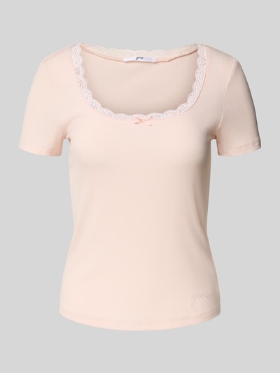 Guess Pyjamabovendeel met kant, model 'LIA' Lichtroze - 1