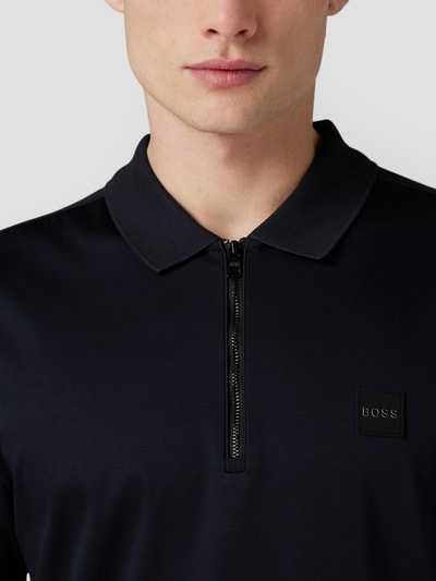 BOSS Poloshirt mit Label-Applikation Marine 3