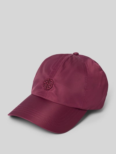 Anine Bing Basecap mit Logo-Stitching Modell 'JEREMY' Bordeaux 1