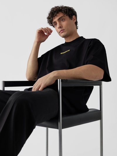 VETEMENTS Oversized T-Shirt mit Label-Print Black 6