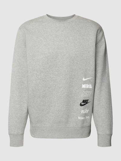 Nike Sweatshirt met labelprint, model 'CLUB' Lichtgrijs gemêleerd - 2