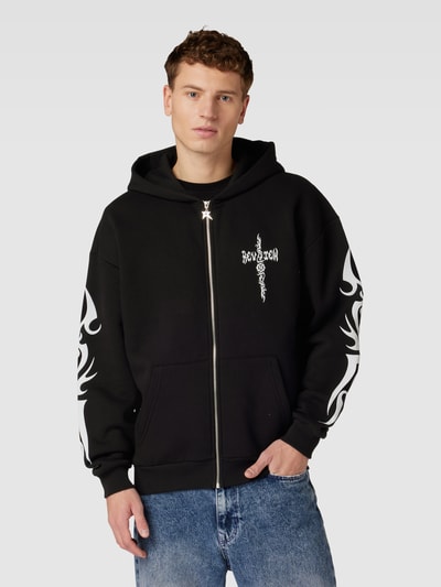 REVIEW Sweatjacke mit CROSS Print Black 4