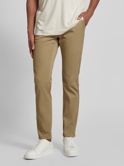 BOSS Orange Slim fit chino met steekzakken Camel - 4