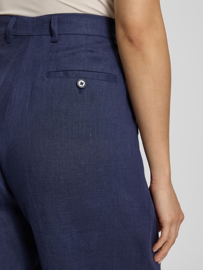 Seidensticker Wide Leg Bundfaltenhose mit Eingrifftaschen Marine 3