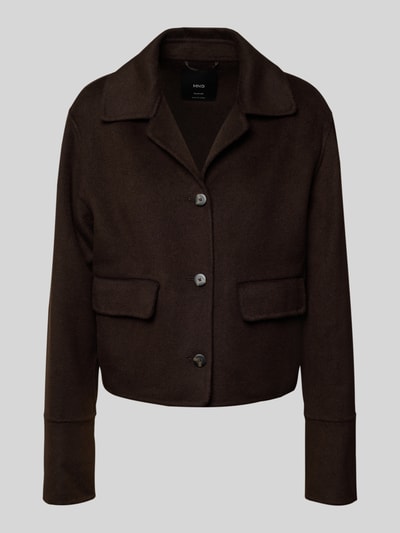 MANGO Jacke mit Reverskragen Modell 'ALEX' Dunkelbraun 2