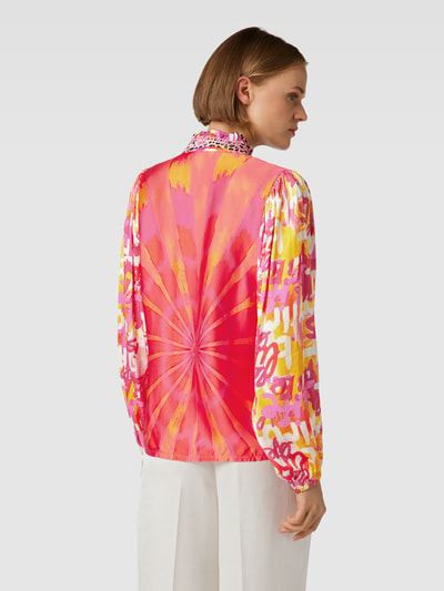 miss goodlife Blouse van viscose met all-over motief, model 'GOOD VIBES SUN' Oranje - 5