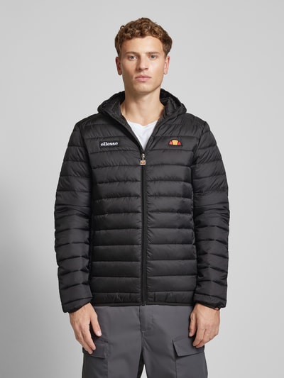 Ellesse Gewatteerd jack met labelstitchings, model 'LOMBARDY' Zwart - 4