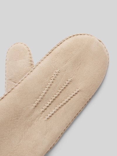 Roeckl Fäustlinge mit Label-Applikation Modell 'OSLO' Beige 3