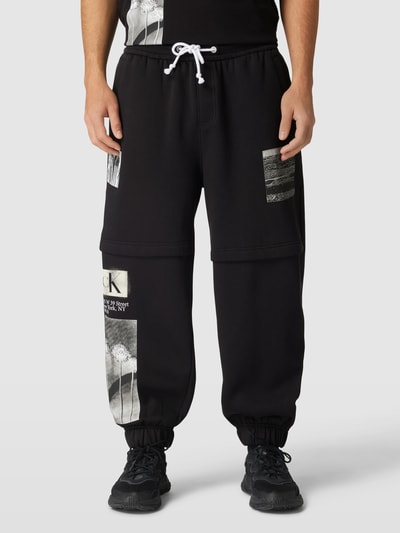 Calvin Klein Jeans Sweatpants met labelprint Zwart - 4