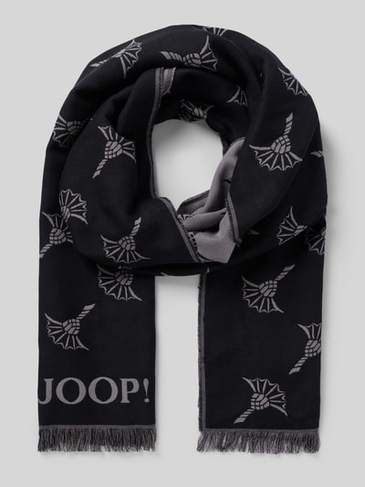 JOOP! Collection Schal mit Label-Print Modell 'Feris' Black 1