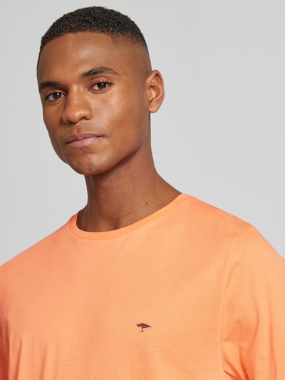 Fynch-Hatton T-Shirt mit Logo-Stitching Orange 3