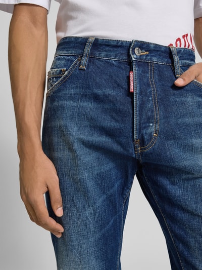 Dsquared2 Straight Fit Jeans mit Logo-Stitching Dunkelblau 3