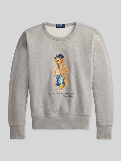 Polo Ralph Lauren Sweatshirt mit ikonischem Bärenmotiv Hellgrau 3